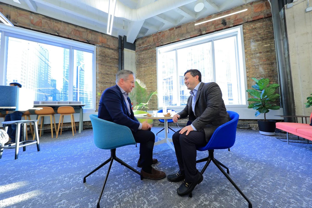 Healthcare professionals connecting in our new space gallery image